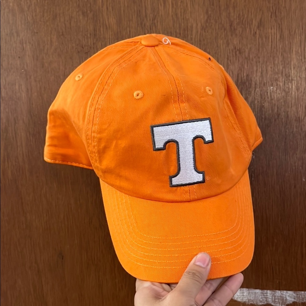 Orange Baseball Cap with T Logo